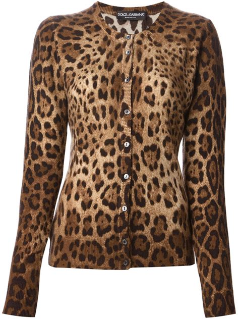 dolce gabbana leopard print cardigan|Leopard.